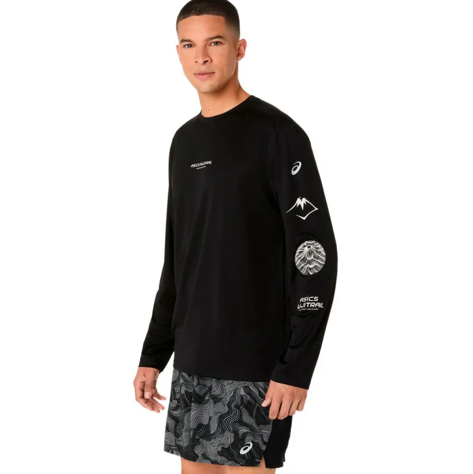 Asics Laufbekleidung|Shirts, Hemden & Longsleeves-- Fujitrail Logo L/S Top - Laufshirt