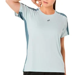 Asics Laufbekleidung|Shirts, Hemden & Longsleeves-- Women's Fujitrail Elite S/S Top - Laufshirt Cool Grey / Ironclad
