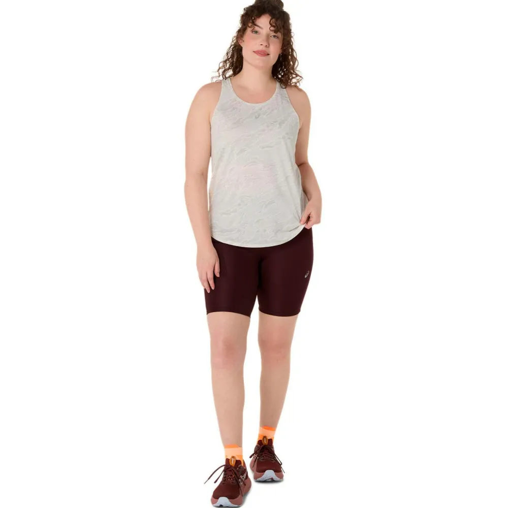 Asics - Women's Fujitrail Tank - Laufshirt Cream / Rainstorm Grey Hot