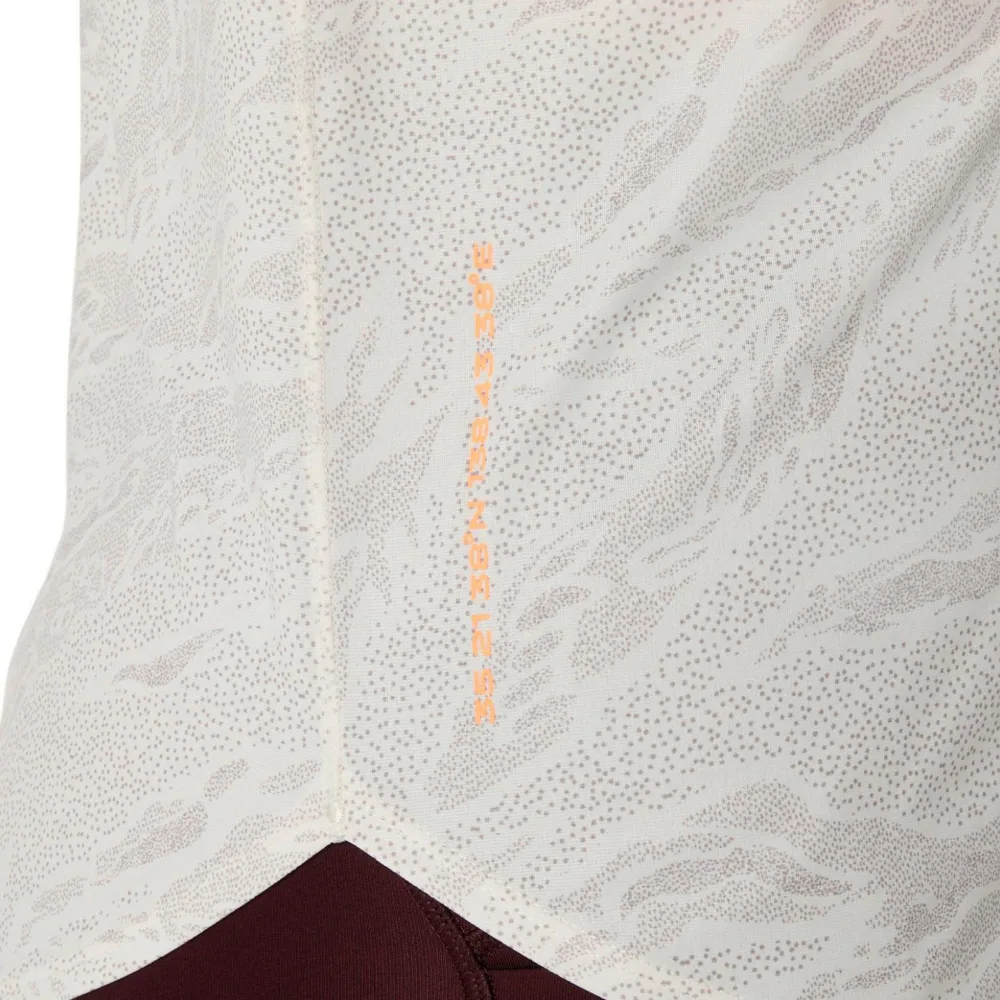 Asics - Women's Fujitrail Tank - Laufshirt Cream / Rainstorm Grey Hot