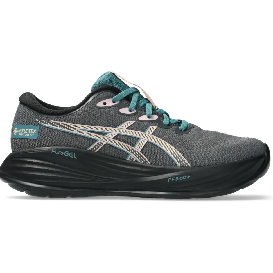 Asics Laufschuhe|Trail- & Laufschuhe-- Women's Gel-Cumulus 27 GTX - Runningschuhe Carrier Grey / Misty Pine