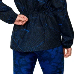 Asics Laufbekleidung|Jacken-- Women's Road Lite-Show Packable Jacket - Laufjacke Performance Black / Dark Cobalt