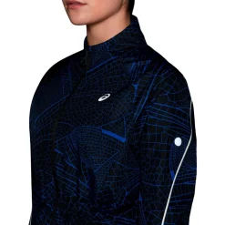 Asics Laufbekleidung|Jacken-- Women's Road Lite-Show Packable Jacket - Laufjacke Performance Black / Dark Cobalt