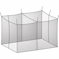 Basic Nature Trekkingausrüstung-- Moskitonetz Klassik Doppel Mesh 850 - Moskitonetz White