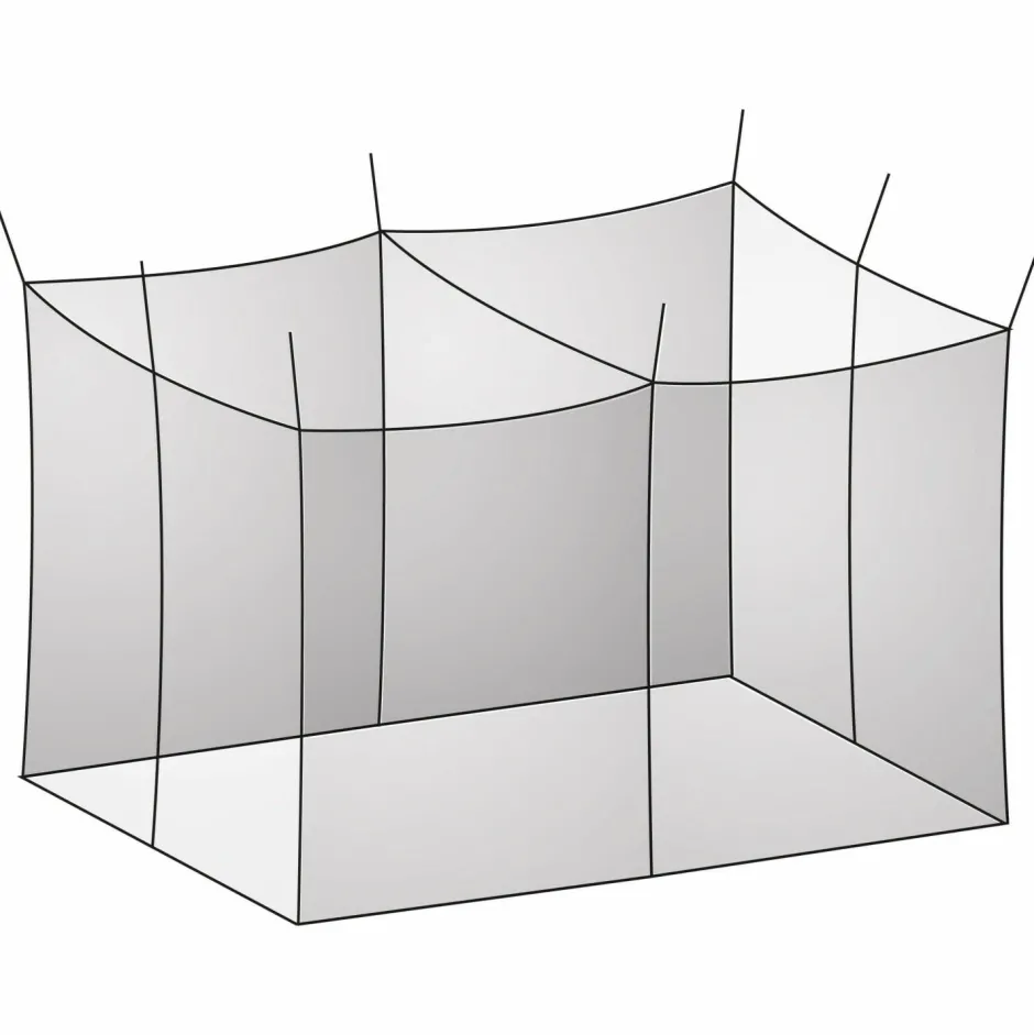 Basic Nature Trekkingausrüstung-- Moskitonetz Klassik Doppel Mesh 850 - Moskitonetz White