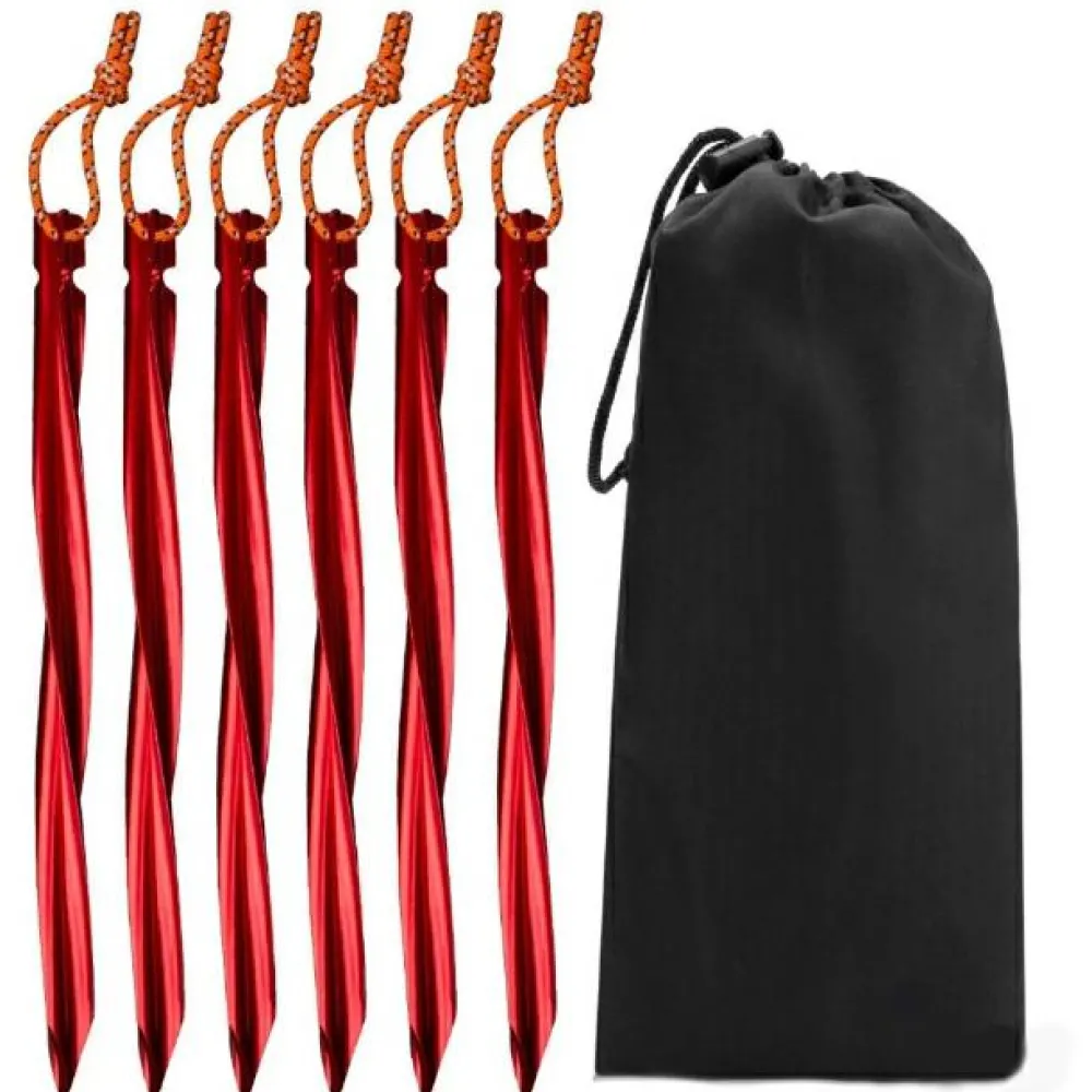Basic Nature - Zelthering Y-Stake Spiral - Zelthering Red Outlet
