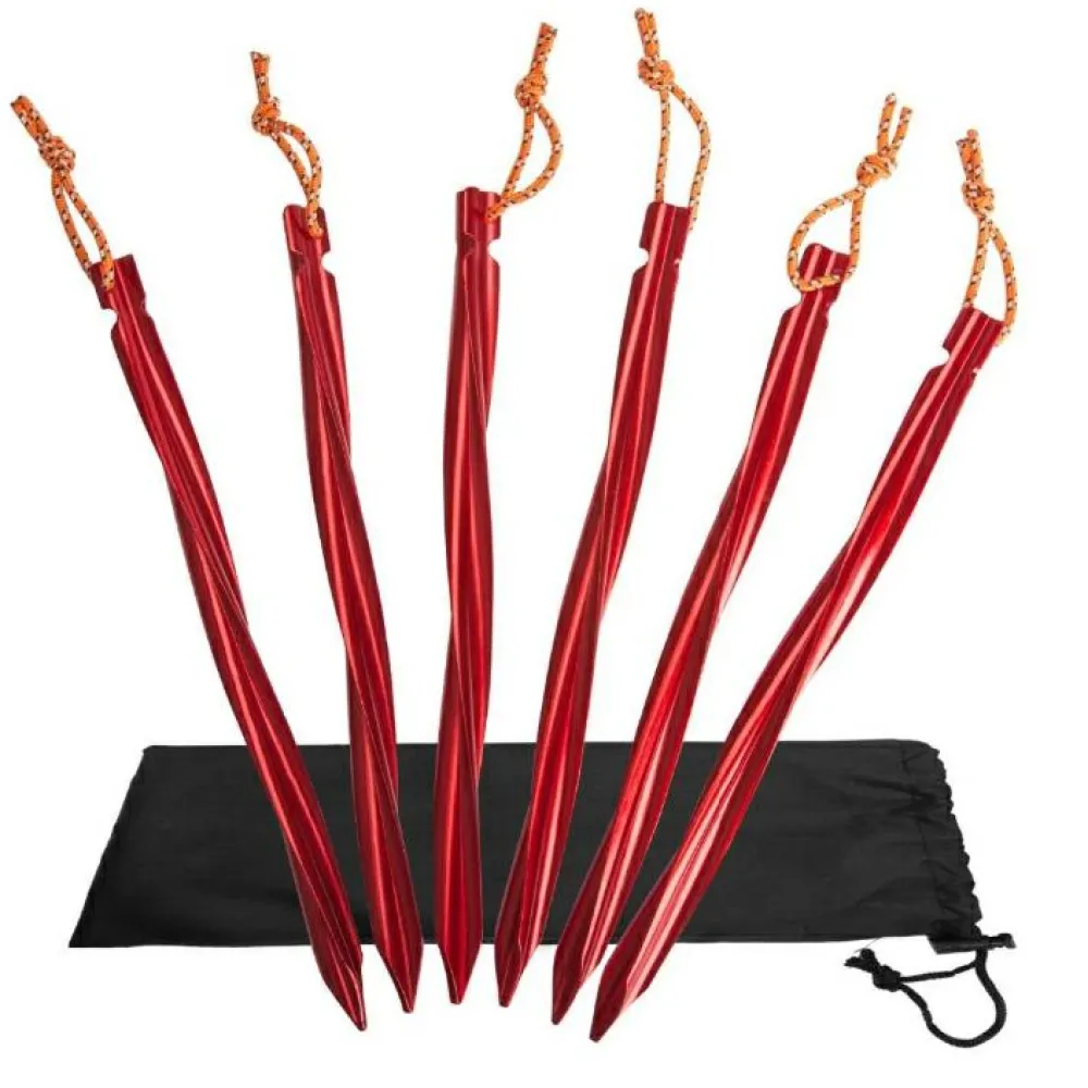 Basic Nature - Zelthering Y-Stake Spiral - Zelthering Red Outlet