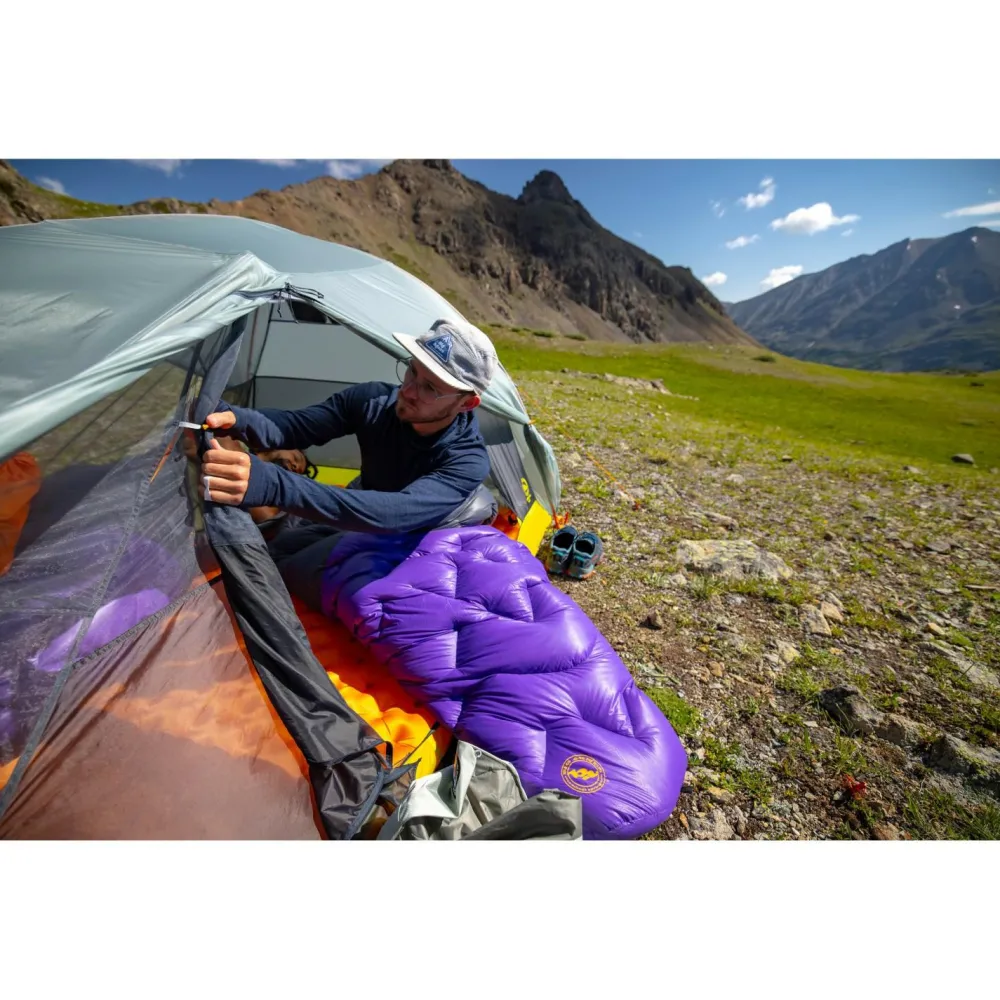 Big Agnes - Fly Creek UL 25 - Daunenschlafsack Asphalt / Royal Purple Hot