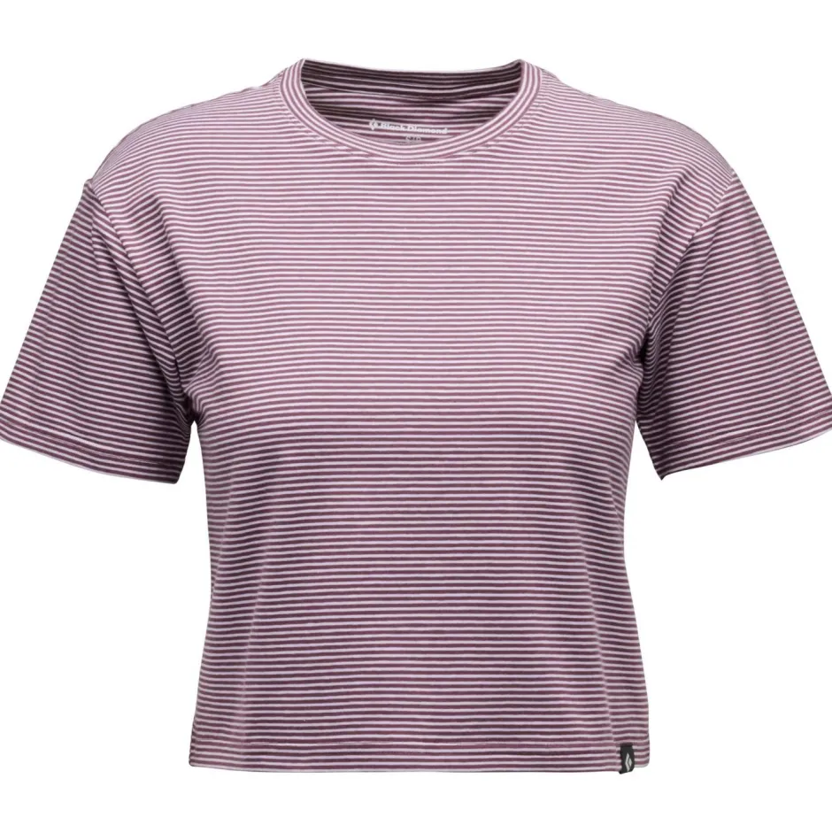 Black Diamond Kletterbekleidung|T-Shirts-- Women's BD Stripe Crop S/S Tee - T-Shirt