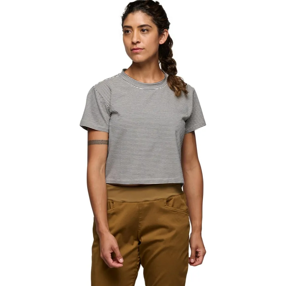 Black Diamond Kletterbekleidung|T-Shirts-- Women's BD Stripe Crop S/S Tee - T-Shirt