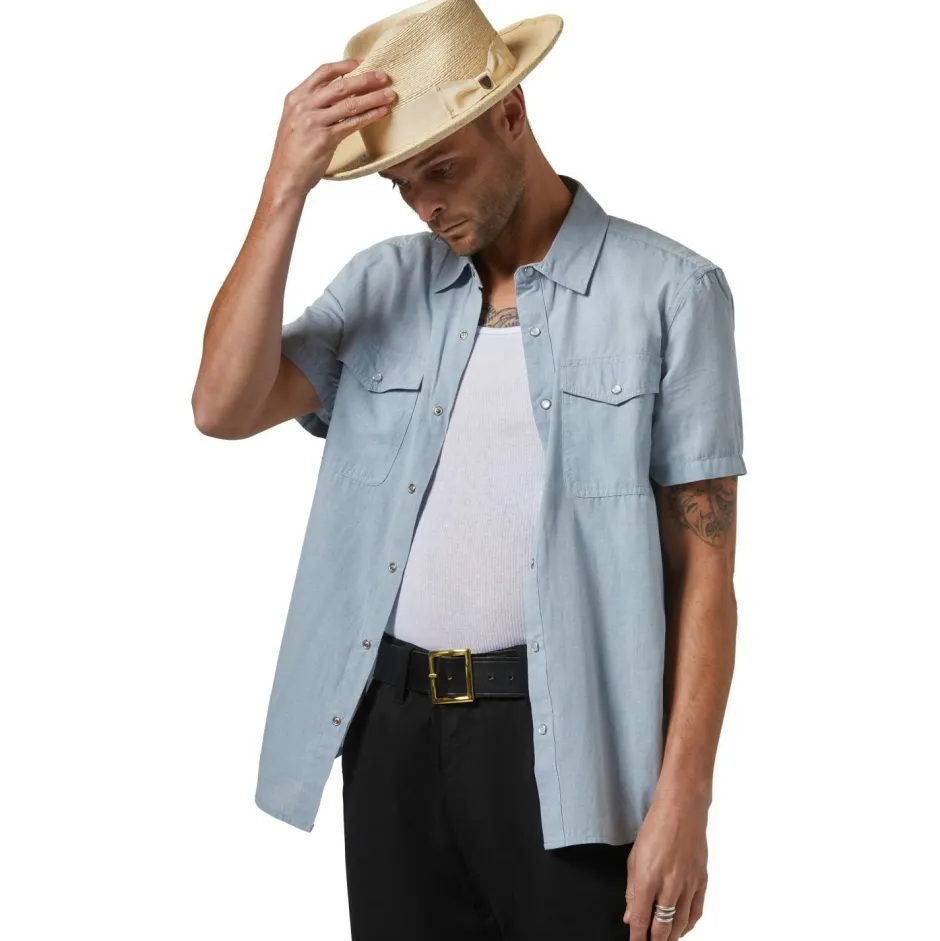 Brixton Kopfbedeckungen|Alltagsbekleidung-- Swindle Straw Fedora - Hut Natural / Natural