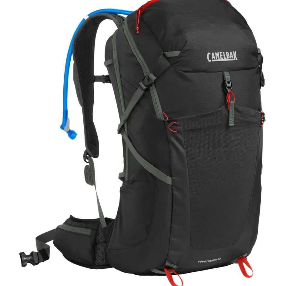 Camelbak Wanderrucksäcke|Wanderrucksäcke-- Fourteener 32 - Trinkrucksack Black / Red Poppy