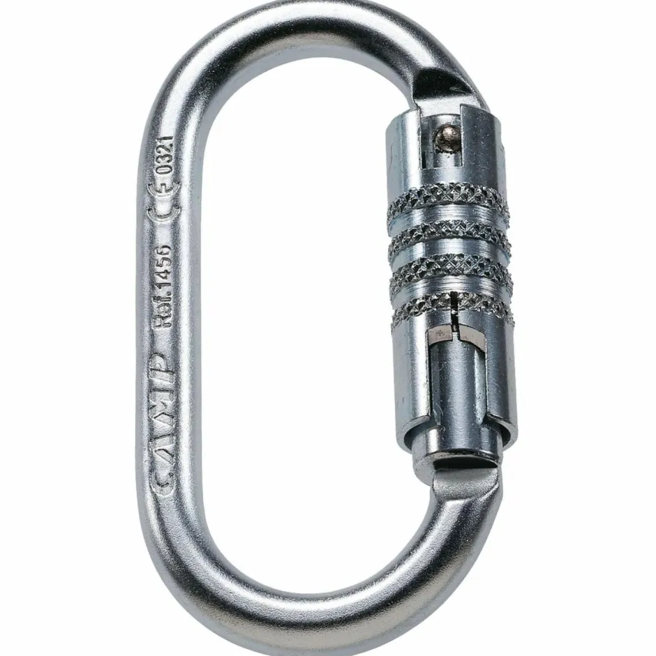 C.A.M.P. Karabiner & Express-Sets-- Oval Pro 3Lock - Stahlkarabiner Polished