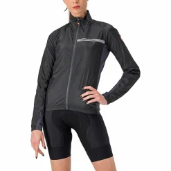 Castelli Fahrradbekleidung|Fahrradjacken-- Women's Squadra Stretch Jacket - Fahrradjacke Light Black / Dark Grey