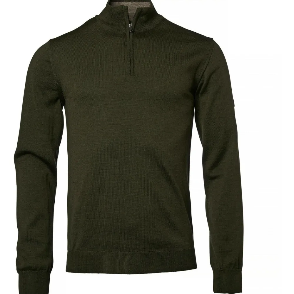 Chevalier - Aston Half Zip Merino Pullover - Merinopullover Dark Green Outlet