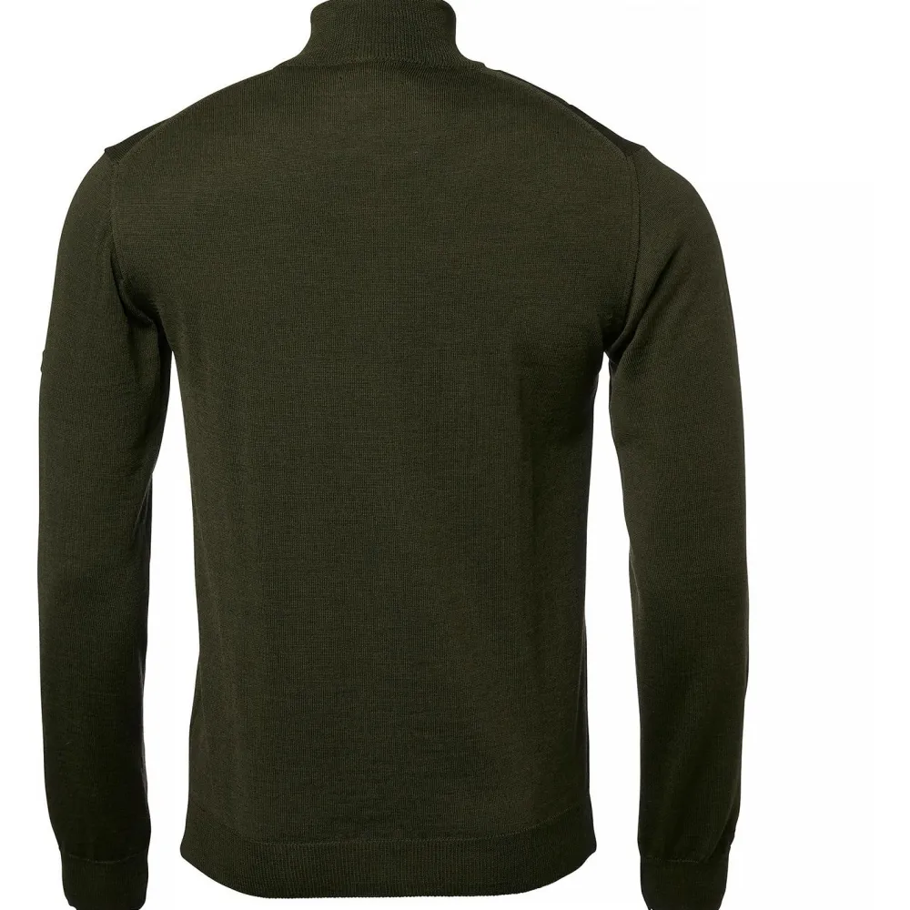 Chevalier - Aston Half Zip Merino Pullover - Merinopullover Dark Green Outlet