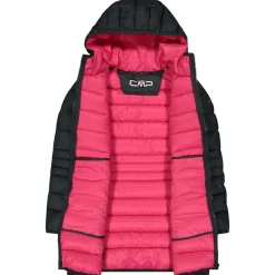 Kinder CMP - Girl's Down Coat Fix Hood Taffeta - Mantel