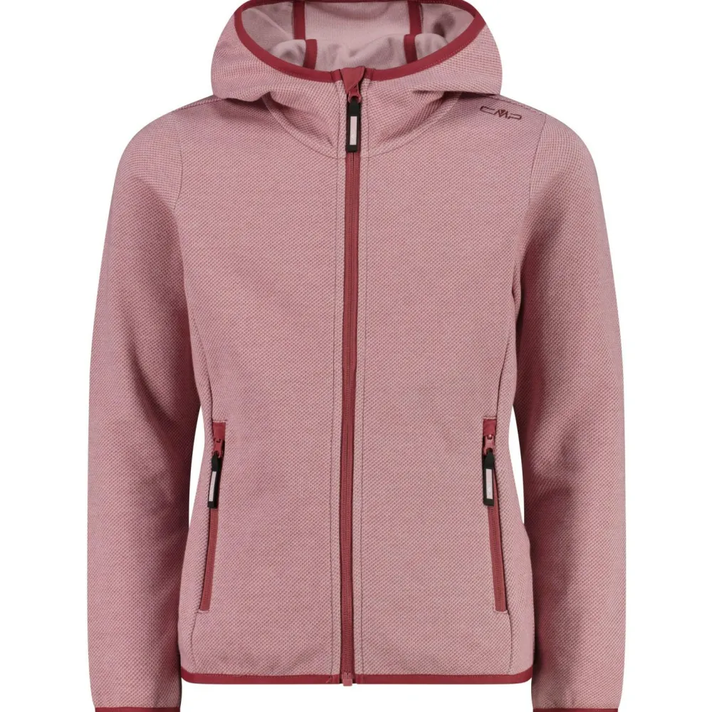 CMP - Girl's Jacket Fix Hood Jacquard Knitted - Fleecejacke