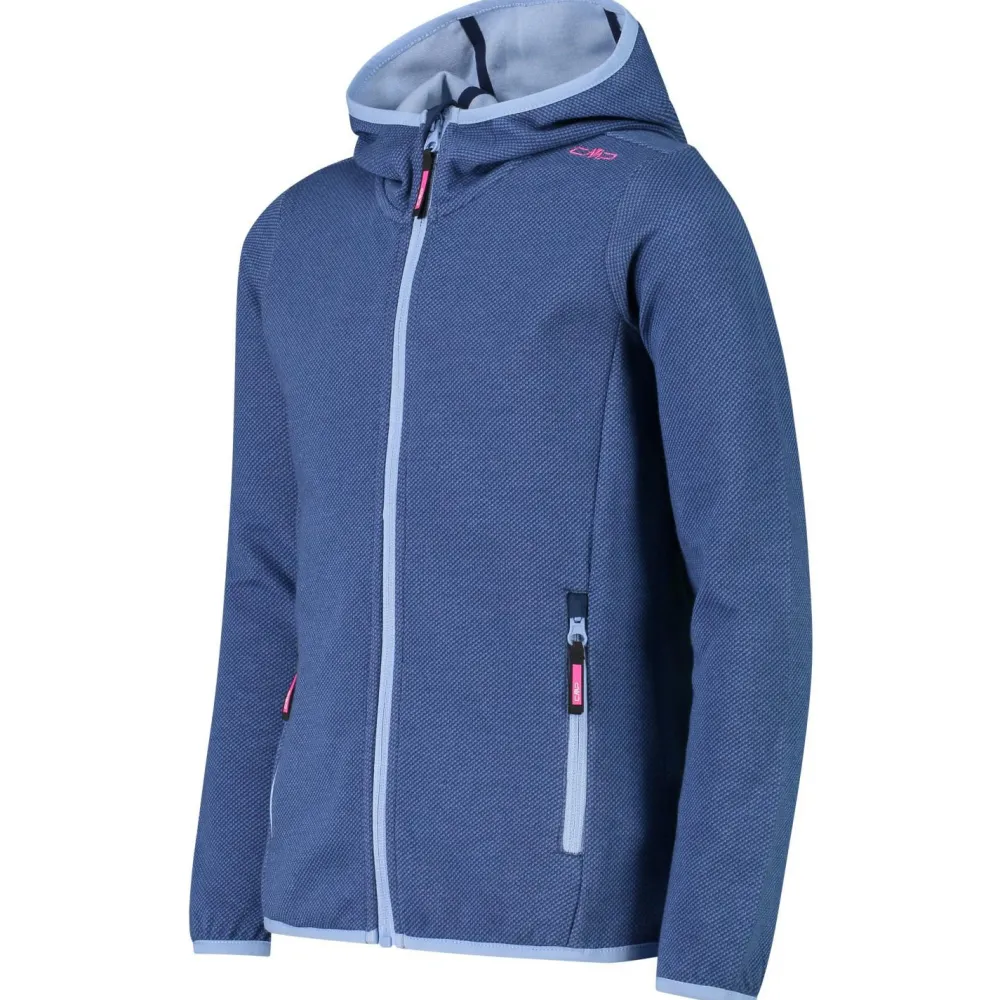 CMP - Girl's Jacket Fix Hood Jacquard Knitted - Fleecejacke