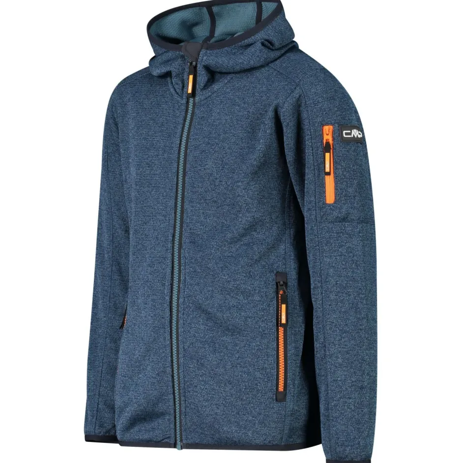 CMP Trekkingbekleidung|Jacken-- Kid's Jacket Fix Hood Knitted + Mesh - Fleecejacke