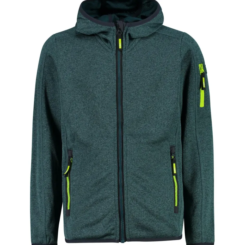 CMP Trekkingbekleidung|Jacken-- Kid's Jacket Fix Hood Knitted + Mesh - Fleecejacke