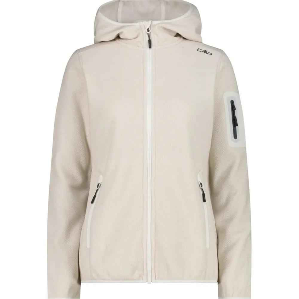- Women's Jacket Fix Hood Jacquard Knitted 3H19826 - Fleecejacke < CMP Hot