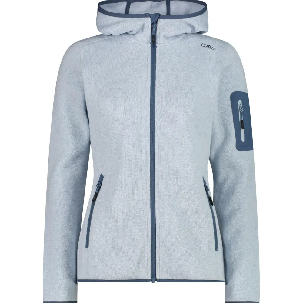- Women's Jacket Fix Hood Jacquard Knitted 3H19826 - Fleecejacke < CMP Hot