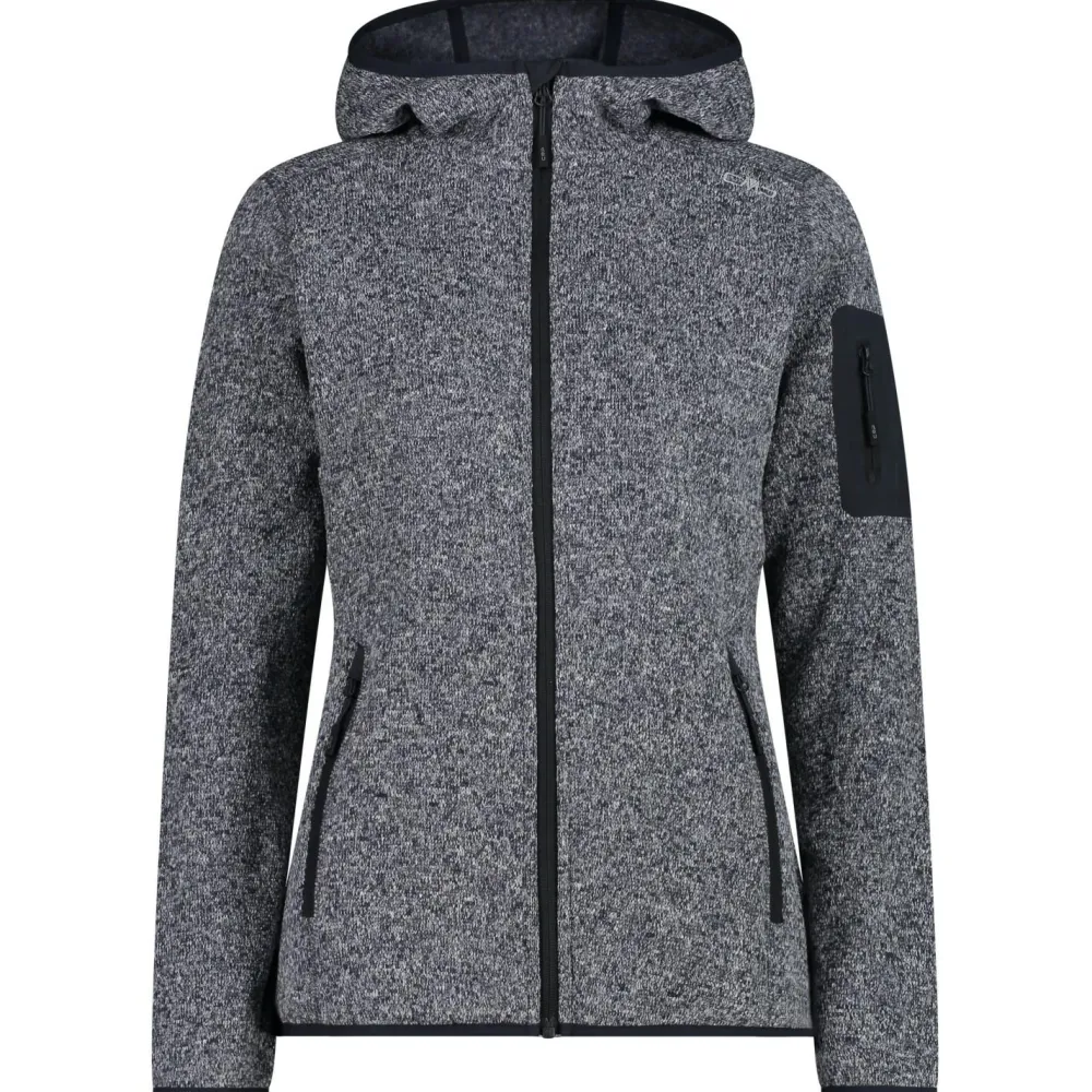 - Women's Jacket Fix Hood Jacquard Knitted 3H19826 - Fleecejacke < CMP Hot