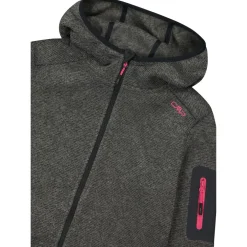 - Women's Jacket Fix Hood Jacquard Knitted Stripes - Fleecejacke < CMP Discount