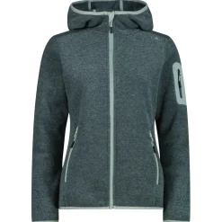 - Women's Jacket Fix Hood Jacquard Knitted Stripes - Fleecejacke < CMP Discount