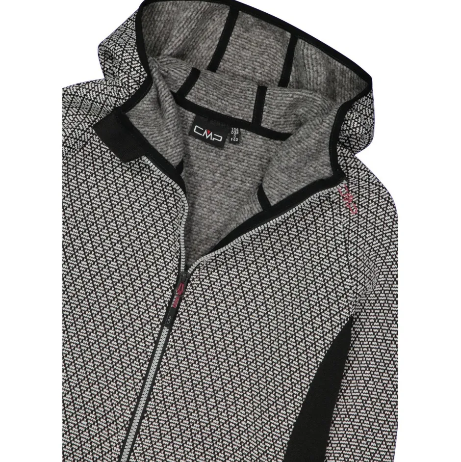 CMP Trekkingbekleidung|Jacken-- Women's Jacket Fix Hood Jacquard Knitted - Fleecejacke