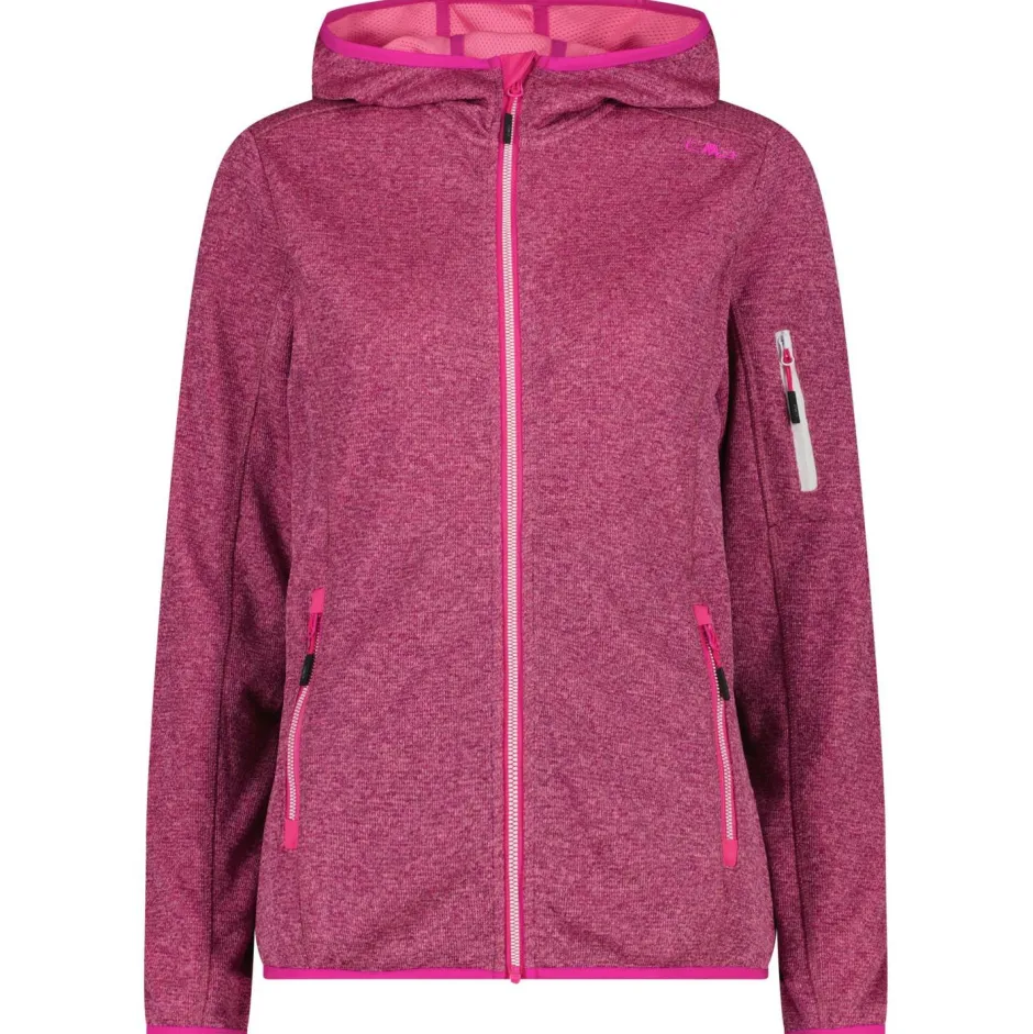 CMP Trekkingbekleidung|Jacken-- Women's Jacket Fix Hood Knitted + Mesh - Fleecejacke