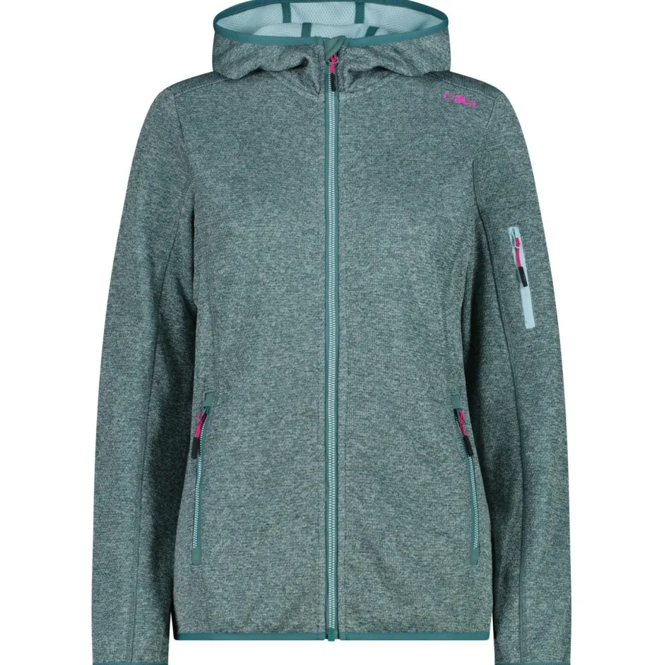 CMP Trekkingbekleidung|Jacken-- Women's Jacket Fix Hood Knitted + Mesh - Fleecejacke