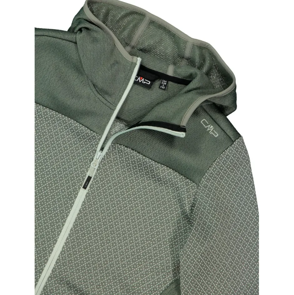 CMP - Women's Jacquard Knit Jacket Fix Hood - Fleecejacke
