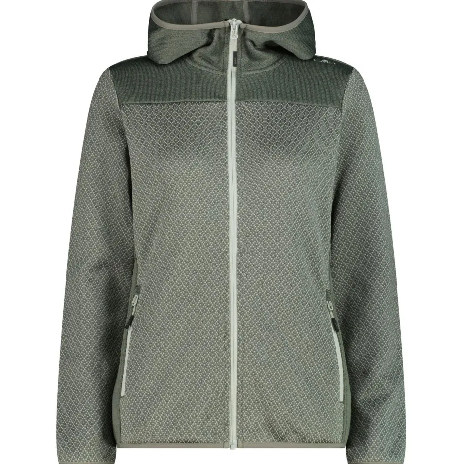 CMP - Women's Jacquard Knit Jacket Fix Hood - Fleecejacke