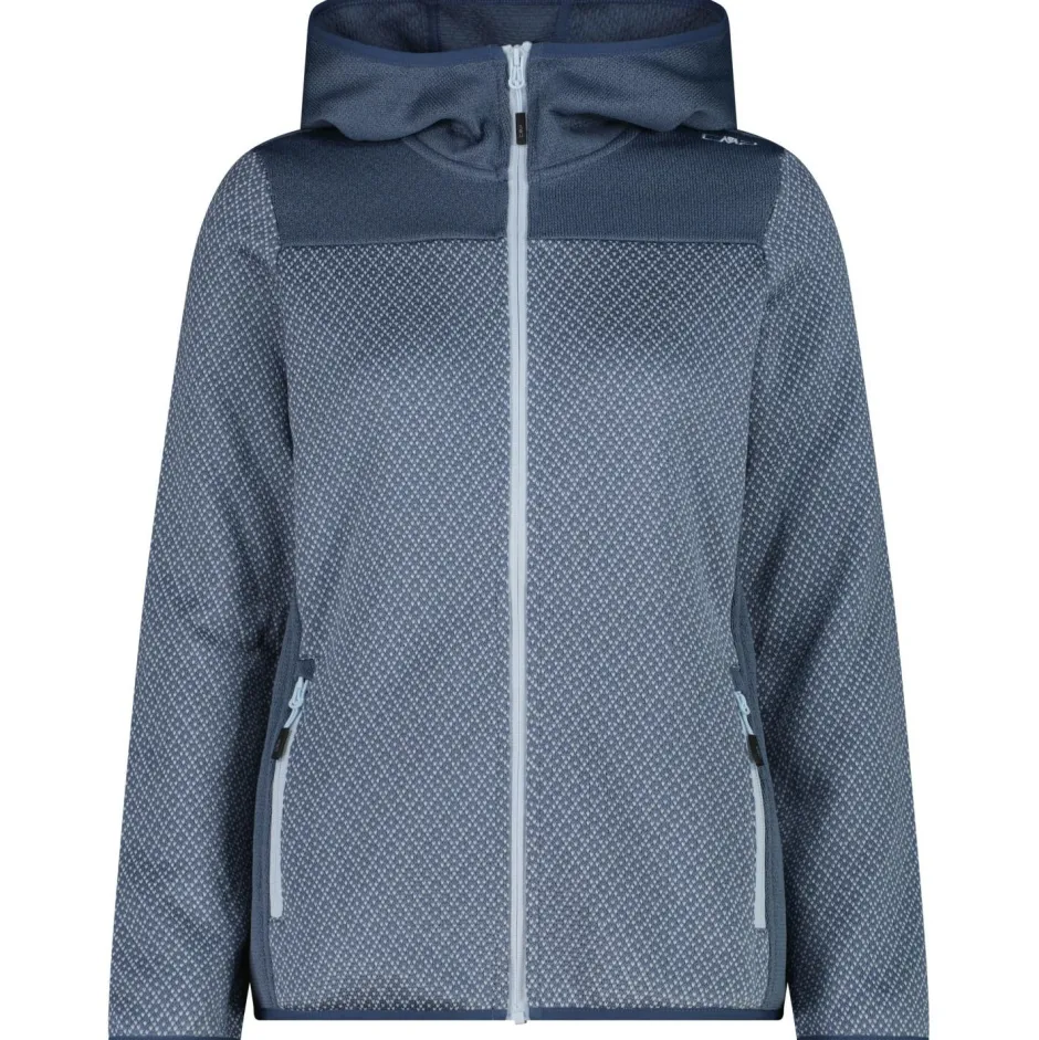CMP - Women's Jacquard Knit Jacket Fix Hood - Fleecejacke