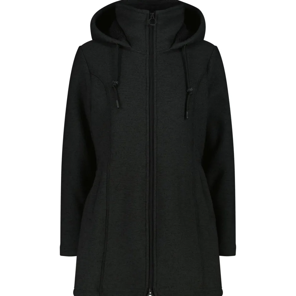 CMP - Women's Parka Fix Hood Bonded Knitted w. Fur - Fleecejacke