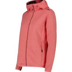 CMP - Women's Striped Jacquard Jacket Fix Hood - Fleecejacke
