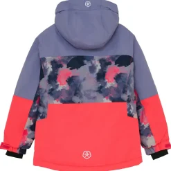 - Girl's Ski Jacket Colorblock with Chest Pocket - Skijacke < Color Kids Hot