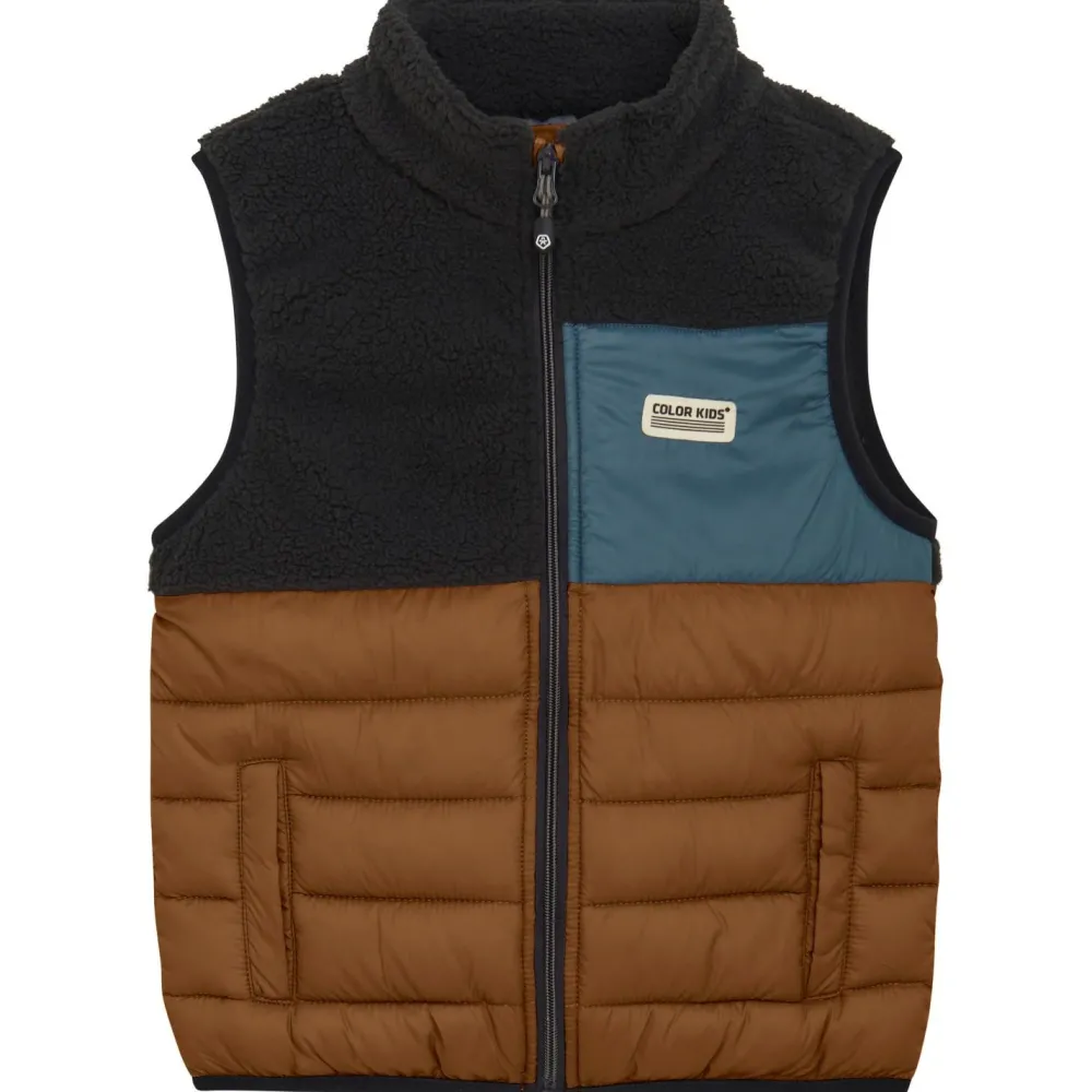 Color Kids - Kid's Fleece Waistcoat With Quilt - Fleeceweste Sale