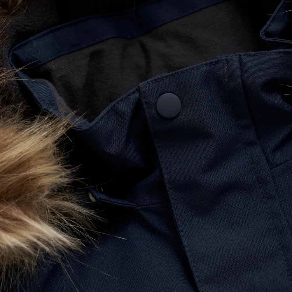 Color Kids - Kid's Parka with Fake Fur - Parka Total Eclipse Sale
