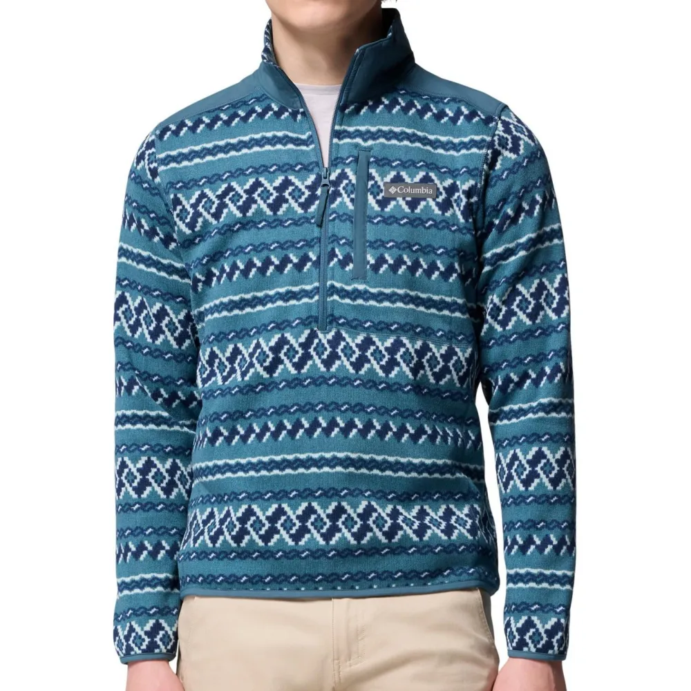 - weater Weather Printed Haf Zip II - Feecepuover < Columbia Hot