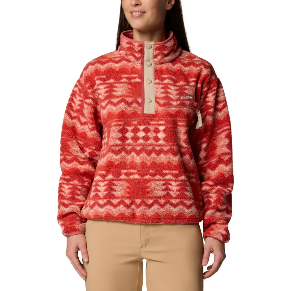 Columbia Trekkingbekleidung|Alltagsbekleidung-- Women's Helvetia II Printed Cropped Half Snap - Fleecepullover