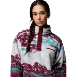 Columbia Trekkingbekleidung|Alltagsbekleidung-- Women's Helvetia II Printed Cropped Half Snap - Fleecepullover
