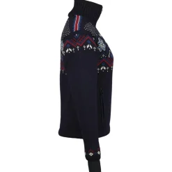 Dale of Norway Wanderbekleidung|Jacken-- Women's Fongen WP Sweater - Wollpullover Navy / Off White / Red Rose / Indigo