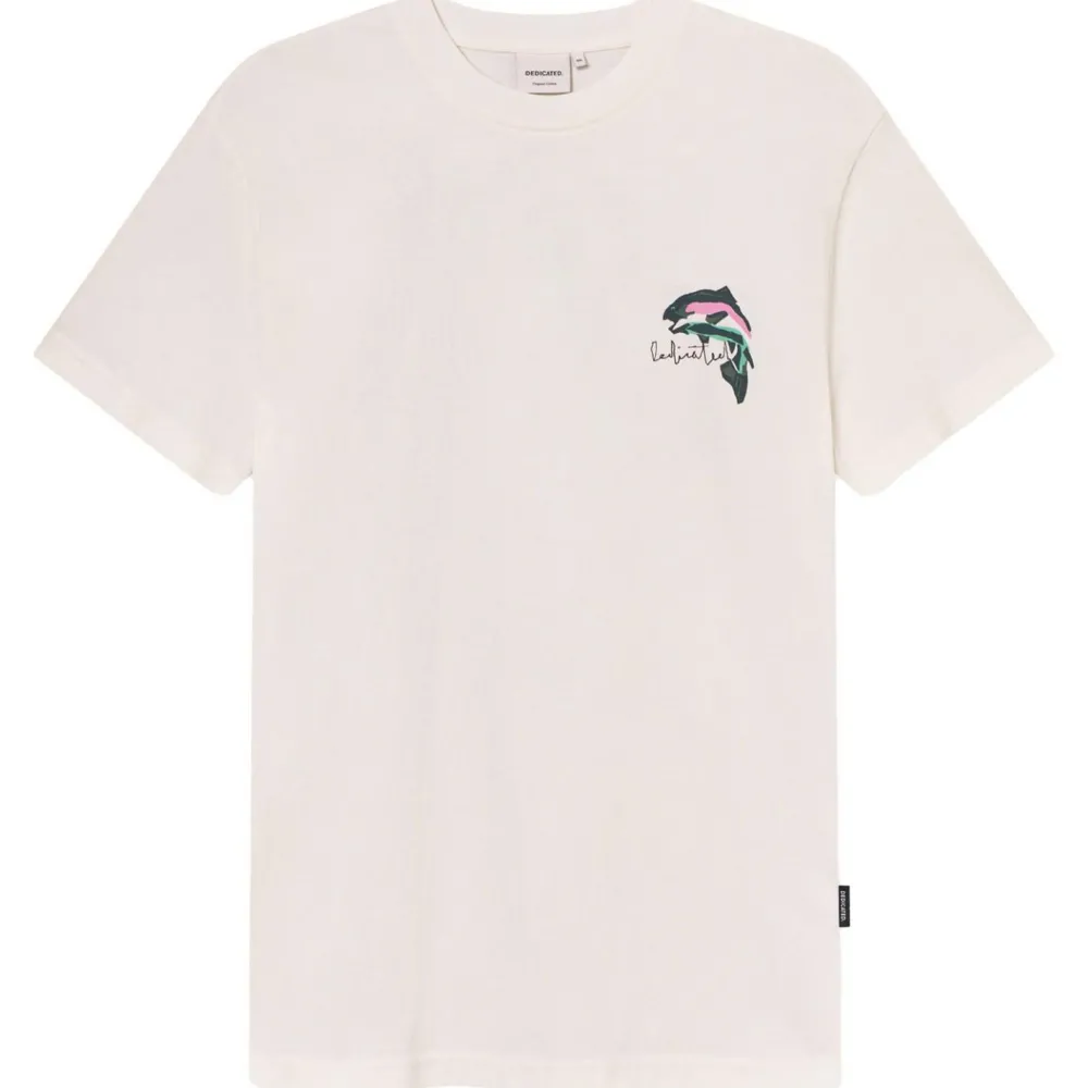 DEDICATED - T-Shirt Stockholm Cut Out Trout - T-Shirt Off-White Clearance