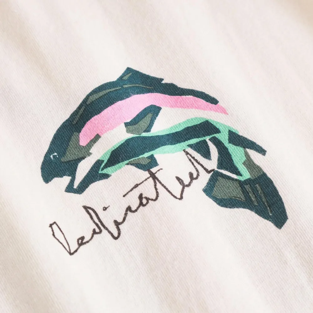 DEDICATED - T-Shirt Stockholm Cut Out Trout - T-Shirt Off-White Clearance
