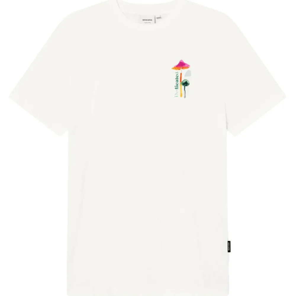 DEDICATED - T-Shirt Stockholm Color Mushrooms - T-Shirt Off-White Sale