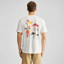 DEDICATED - T-Shirt Stockholm Color Mushrooms - T-Shirt Off-White Sale
