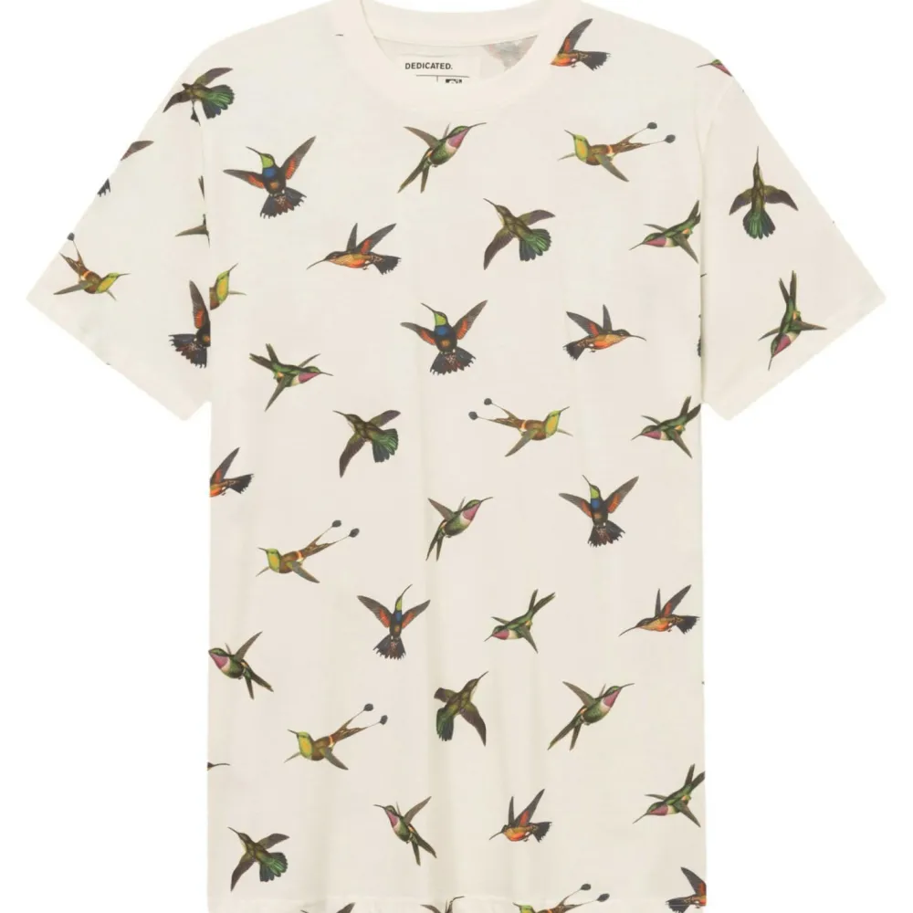 DEDICATED - T-Shirt Stockholm Hummingbirds - T-Shirt Off-White Sale